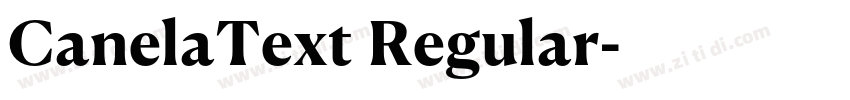 CanelaText Regular字体转换